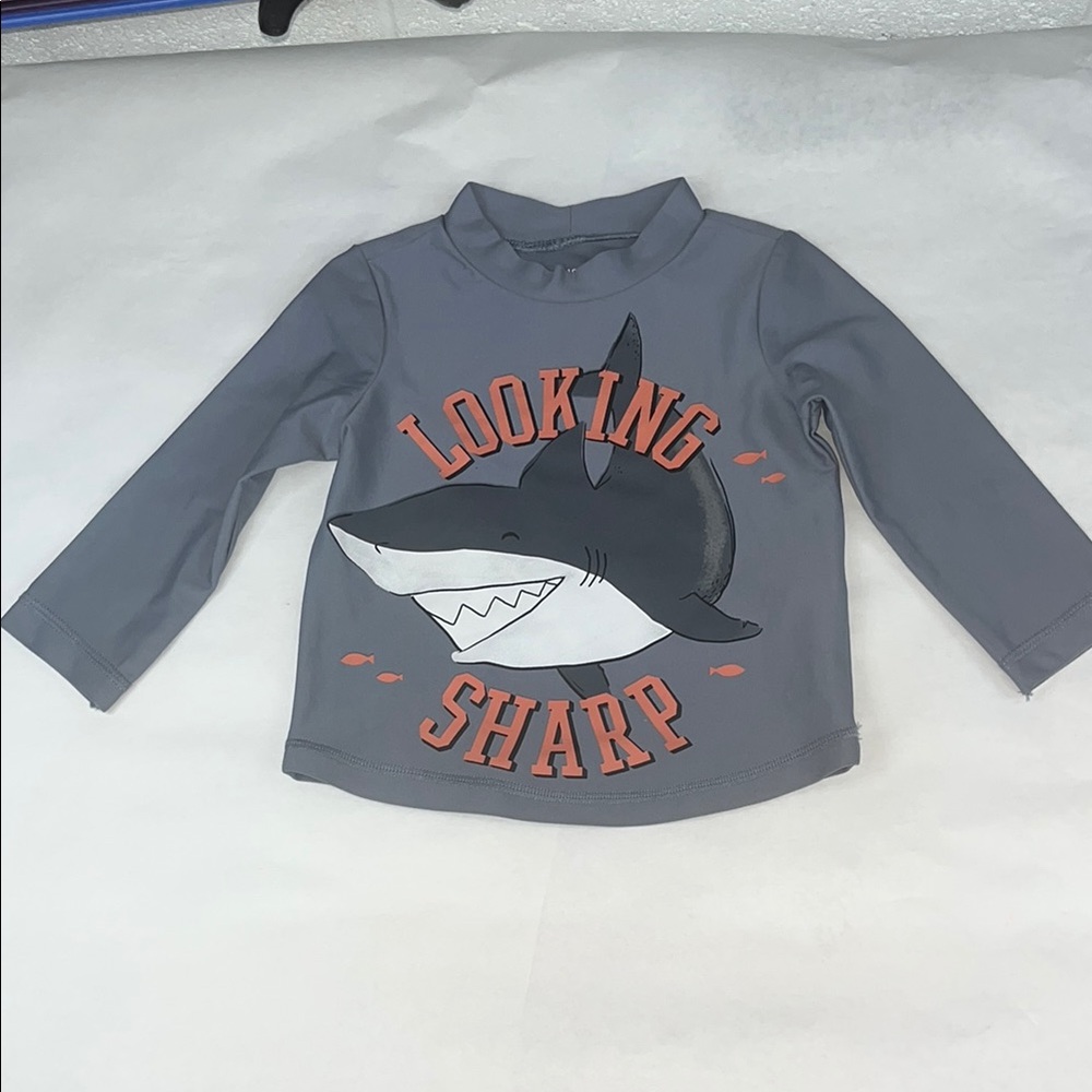 Carter's Gray Shark Rashguard